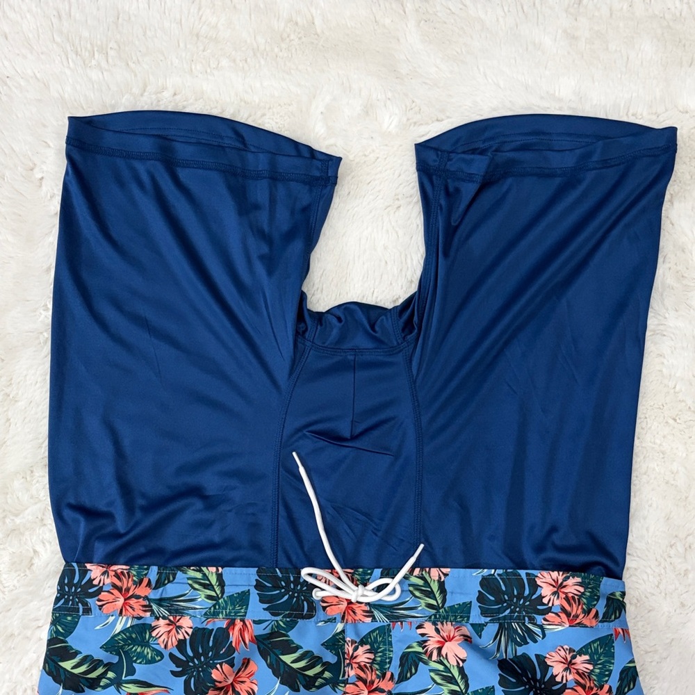 St.John’s Bay, size 2XLT,Floral Blue Men's Swim Shorts - Picture 9 of 17